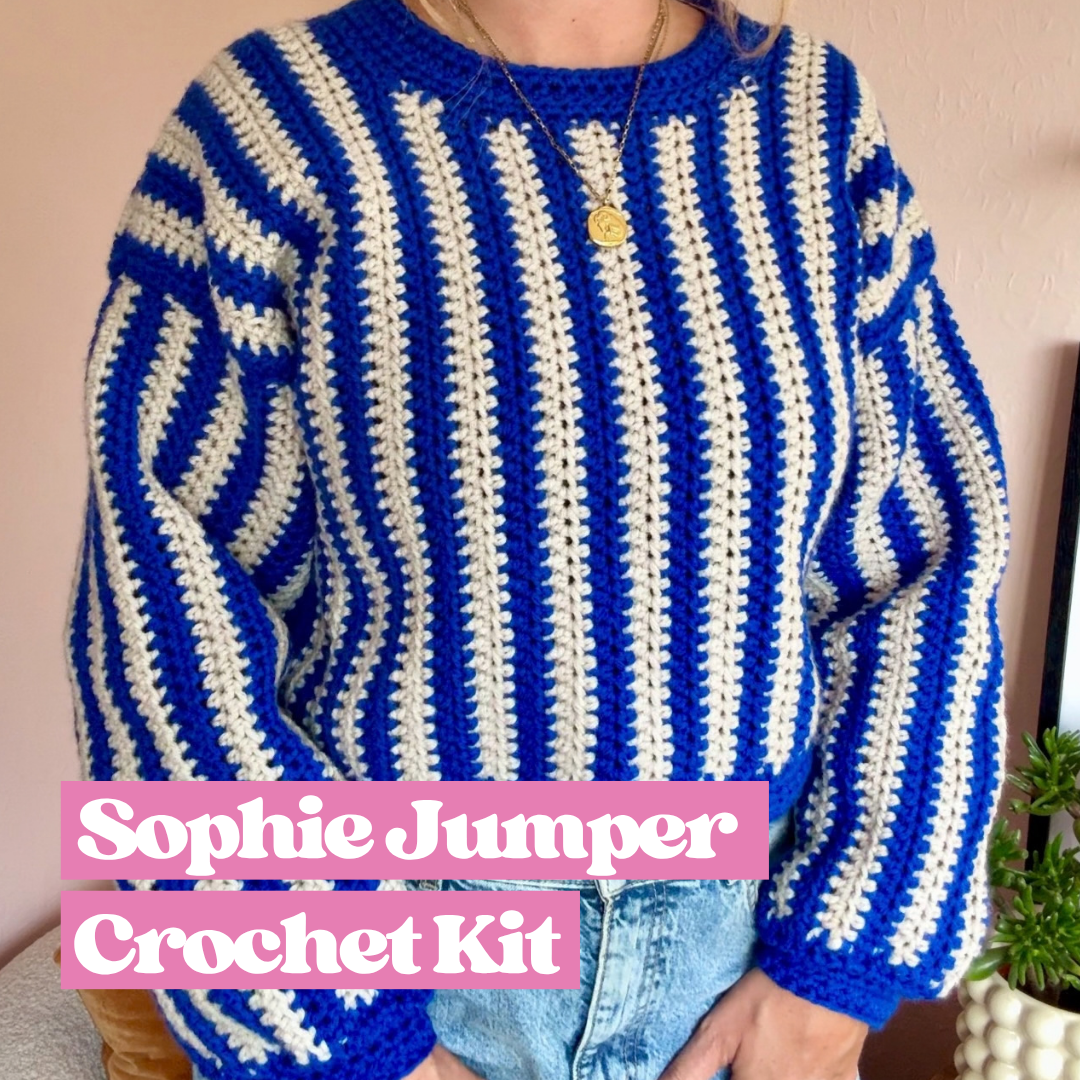 Sophie Jumper crochet kit | beginner friendly crochet kit | DIY crochet | chunky cardigan