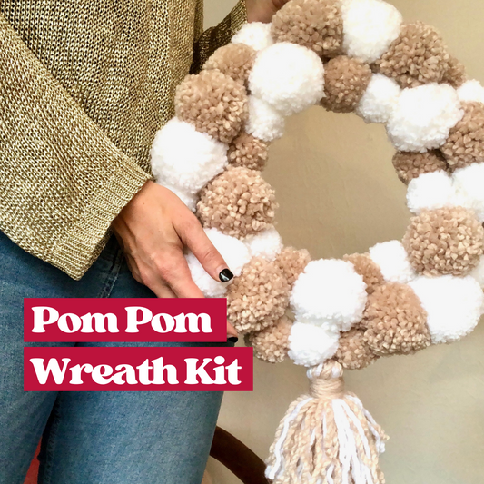 pompom Christmas wreath kit