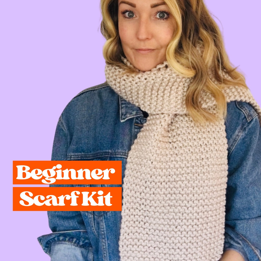 Beginner scarf knit kit