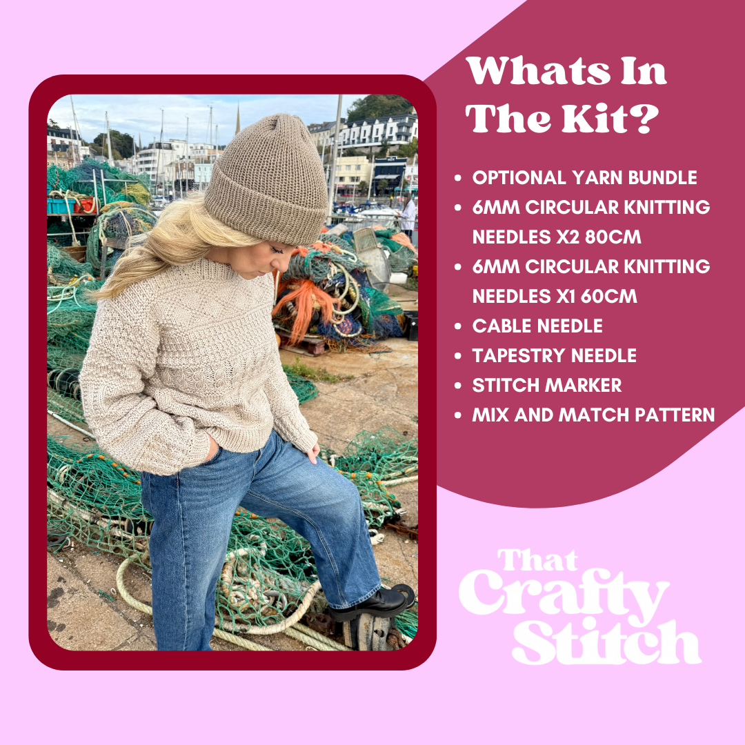 2025 Knitting advent calendar - that crafty stitch | fisherman core jumper knitting pattern | chunky fisherman style jumper advent calendar