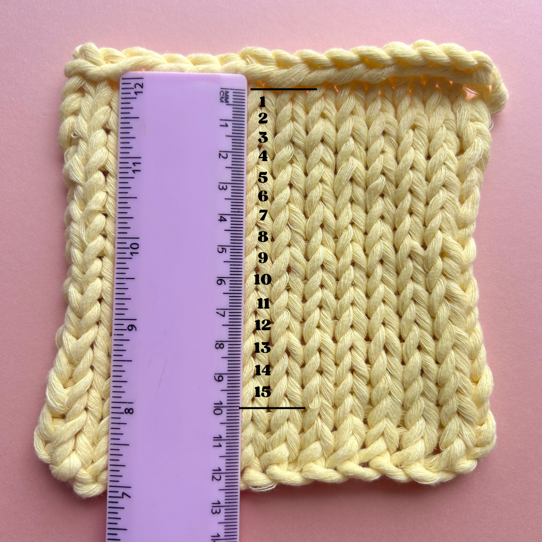 How to measure your row gauge in knitting