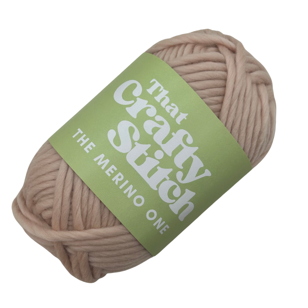 Peach super chunky merino wool