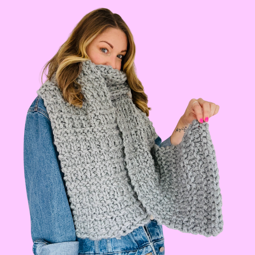 textured scarf knitting pattern
