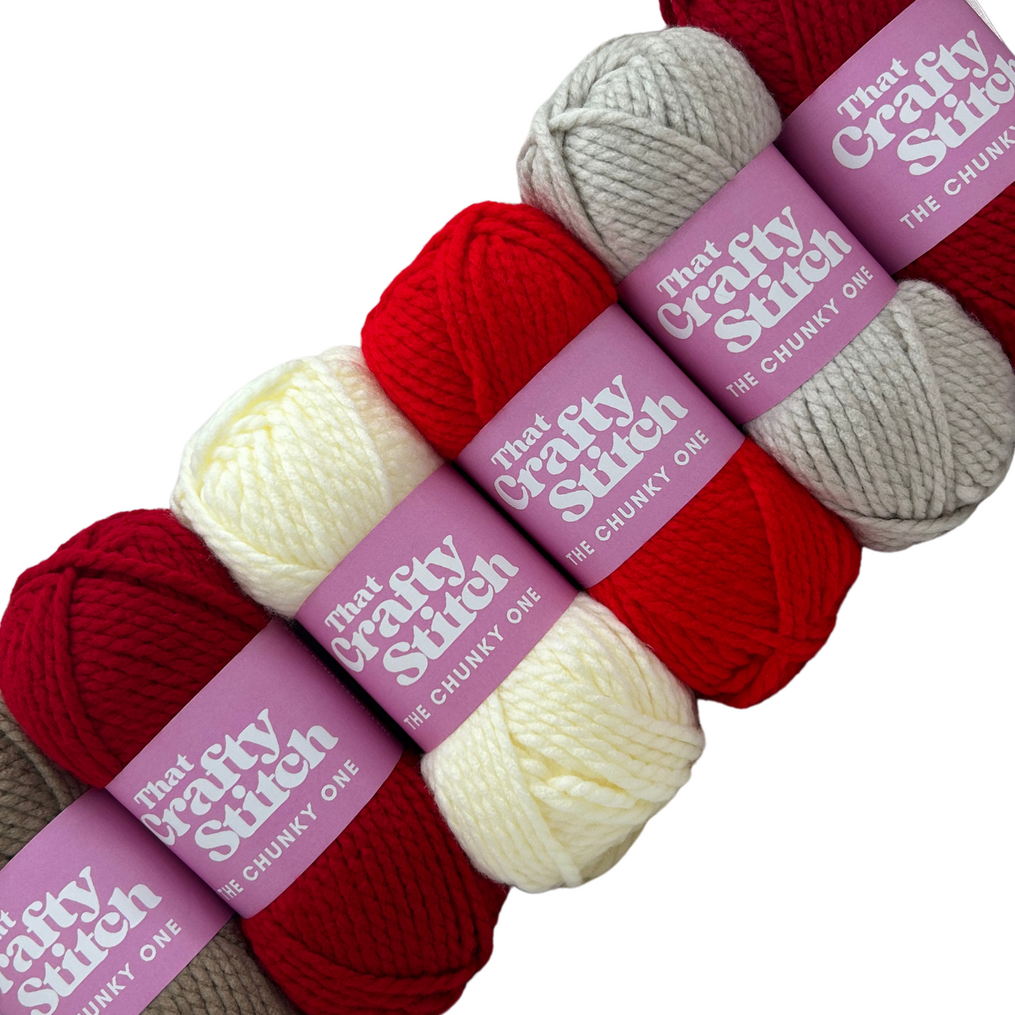 Christmas super chunky yarn bundle
