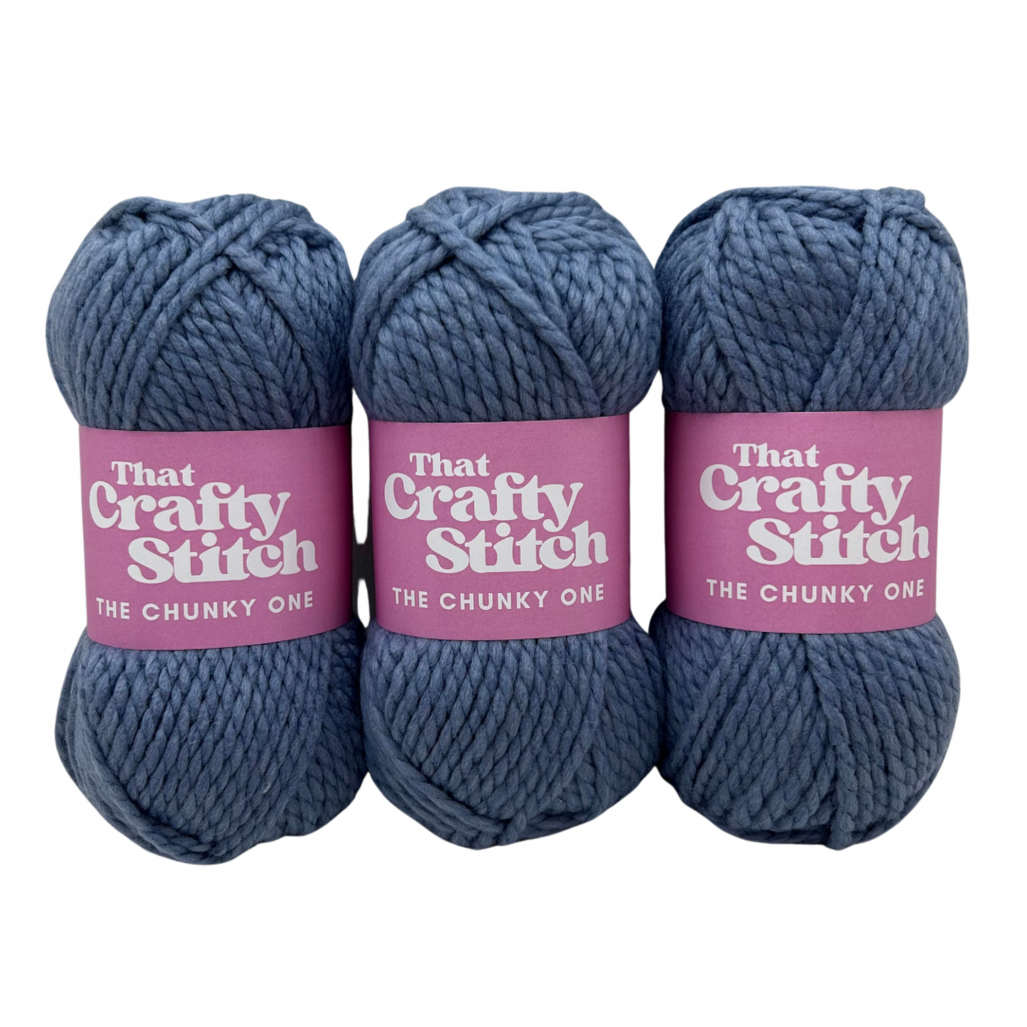 Denim blue super chunky yarn