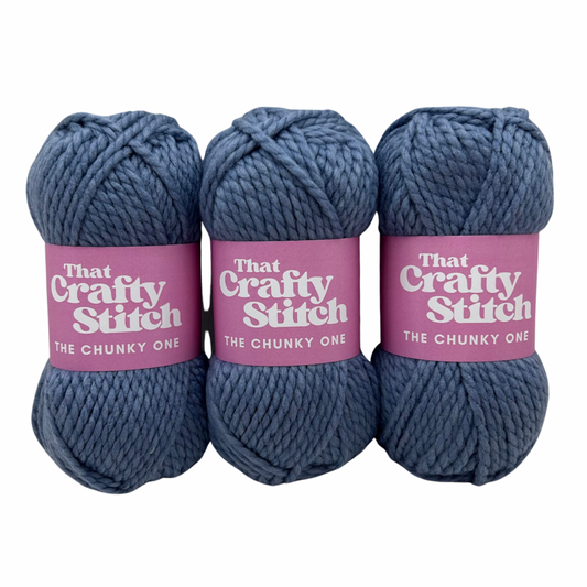 Denim blue super chunky yarn