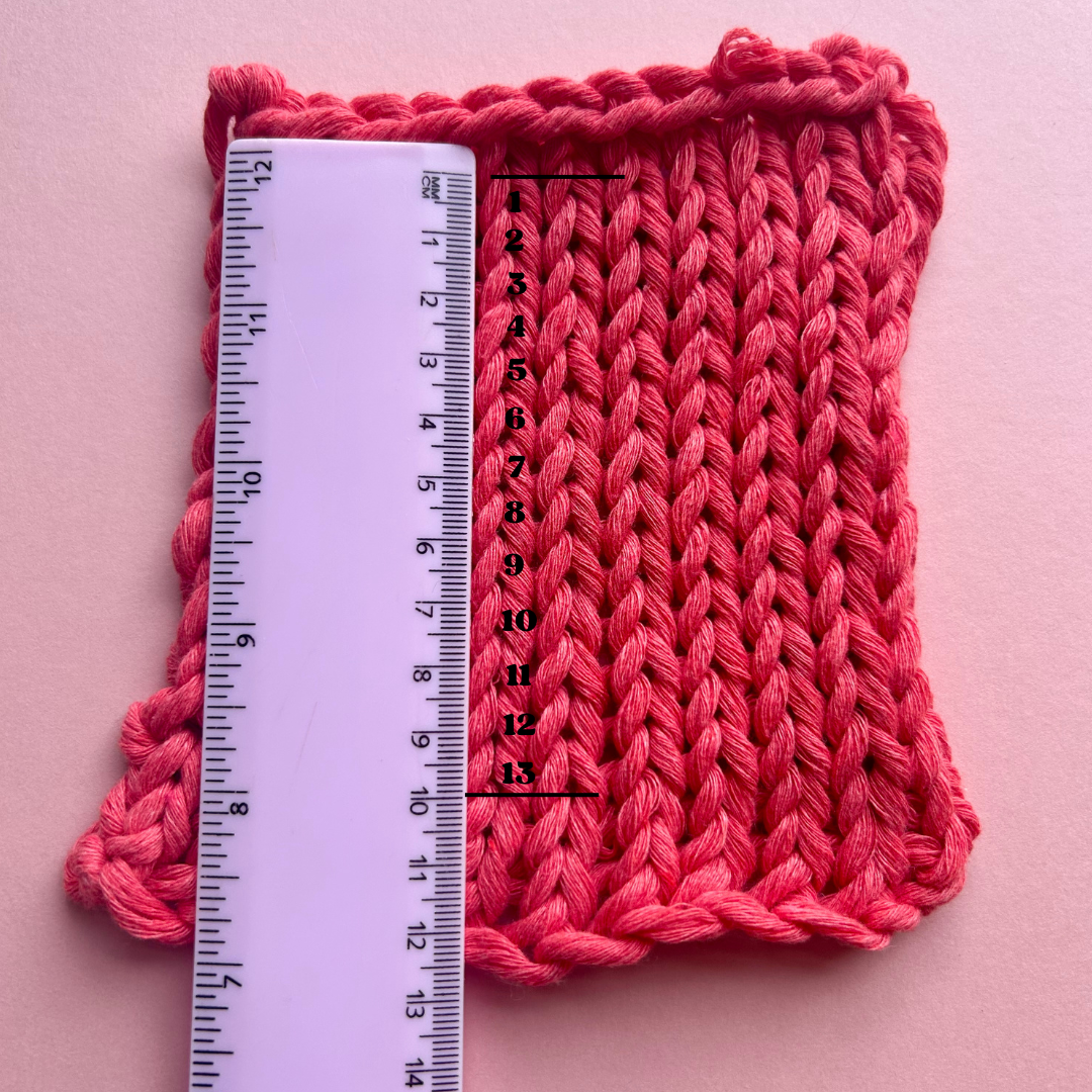 How to measure your row gauge in knitting