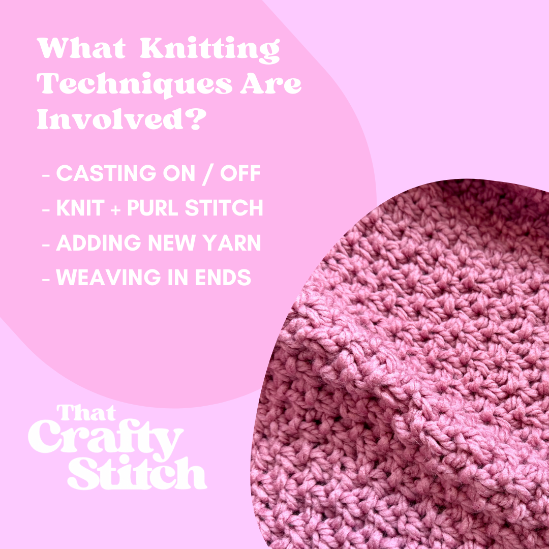 Irish Moss Stitch Blanket Knitting Pattern | Digital Knitting Pattern | Beginner friendly knit blanket