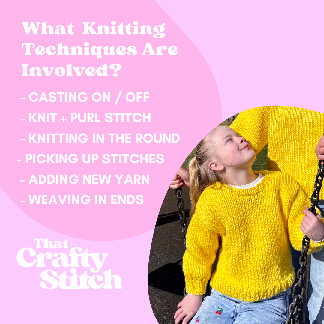 Mini chunky jumper knitting pattern | digital knitting pattern | easy Childs jumper pattern | kids sweater