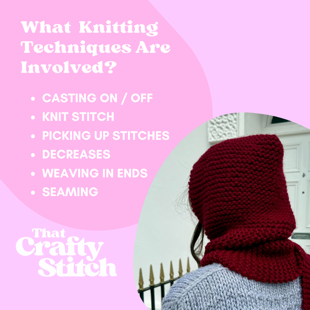hooded scarf knitting kit | beginner friendly knit kit | scarf and Hood knit kit | autumn scarf knitting kit