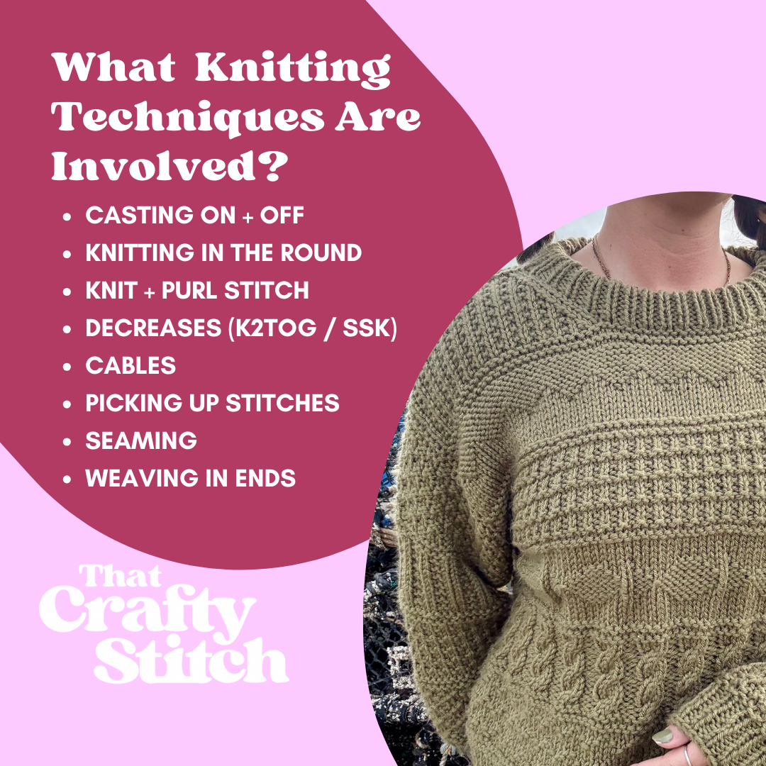 2025 Knitting advent calendar - that crafty stitch | fisherman core jumper knitting pattern | chunky fisherman style jumper advent calendar