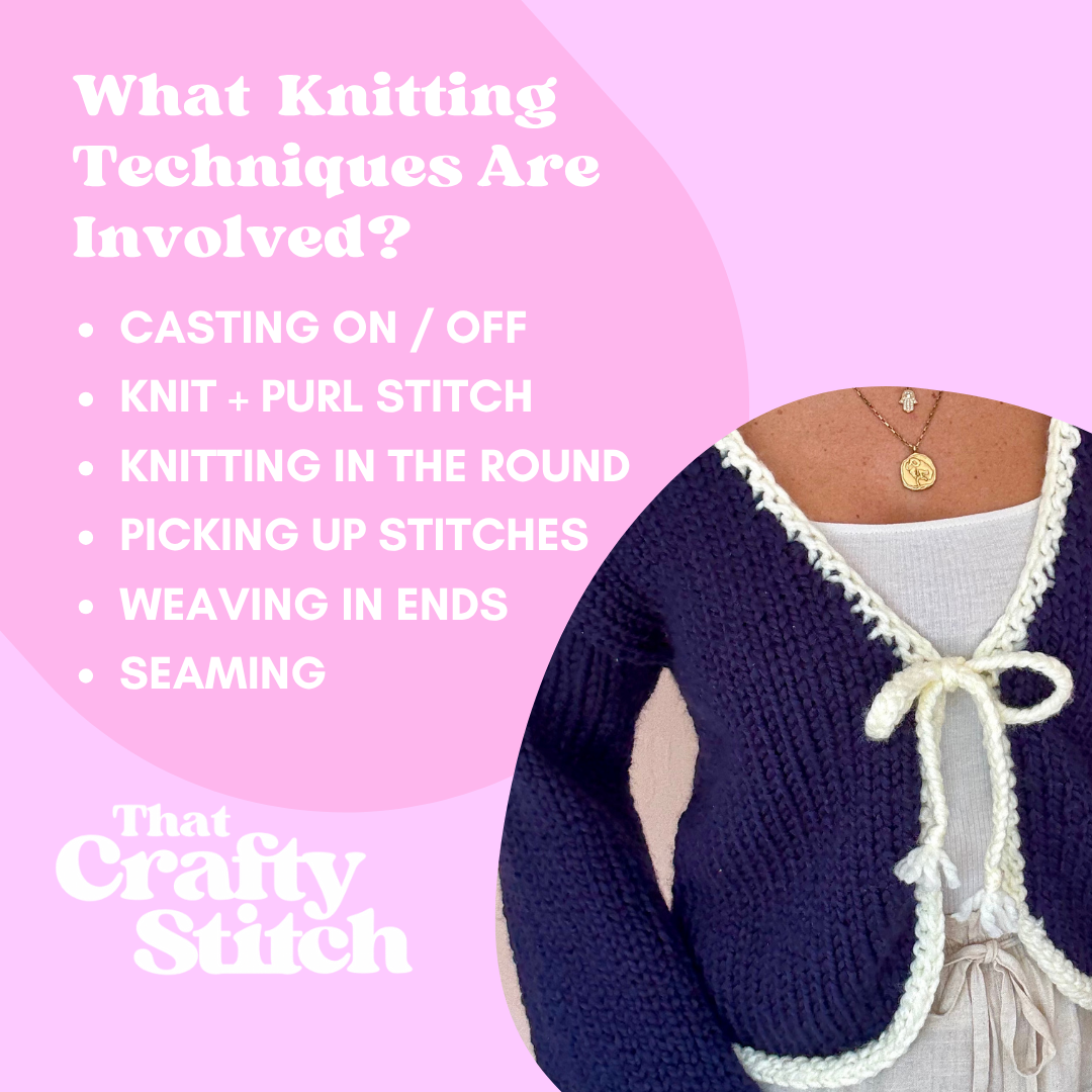 Katie Cardigan Knitting Pattern | confident beginner knit patten | digital download knitting pattern | chunky cardigan
