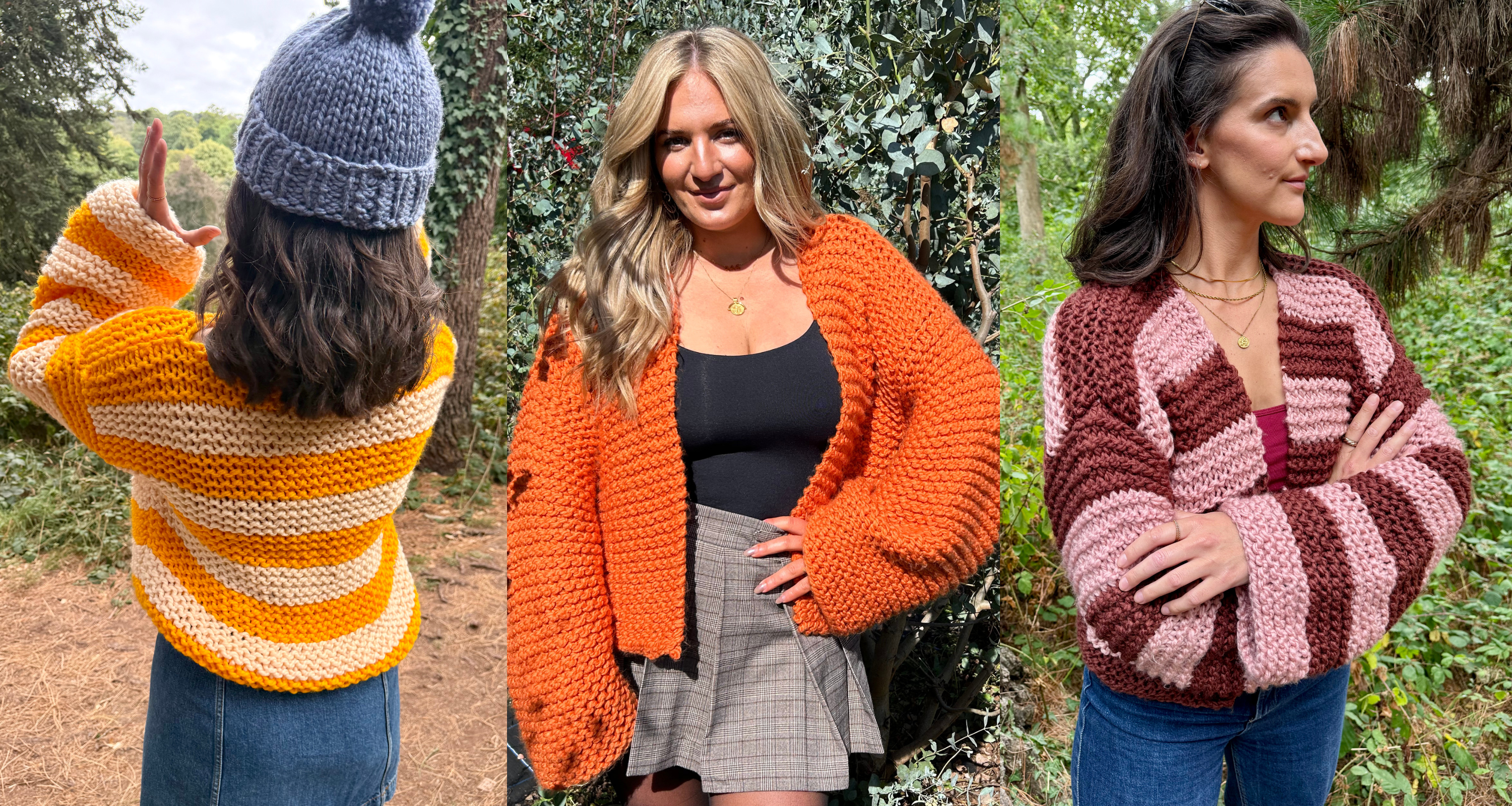 Beginner friendly knitting kits, easy knit kits, learn to knit