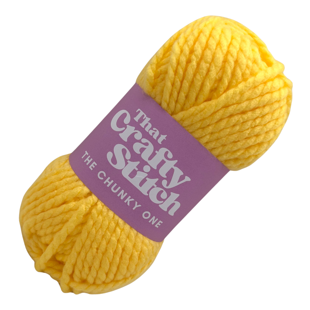 Lemonade Yellow Super Chunky Yarn Acrylic That Crafty Stitch