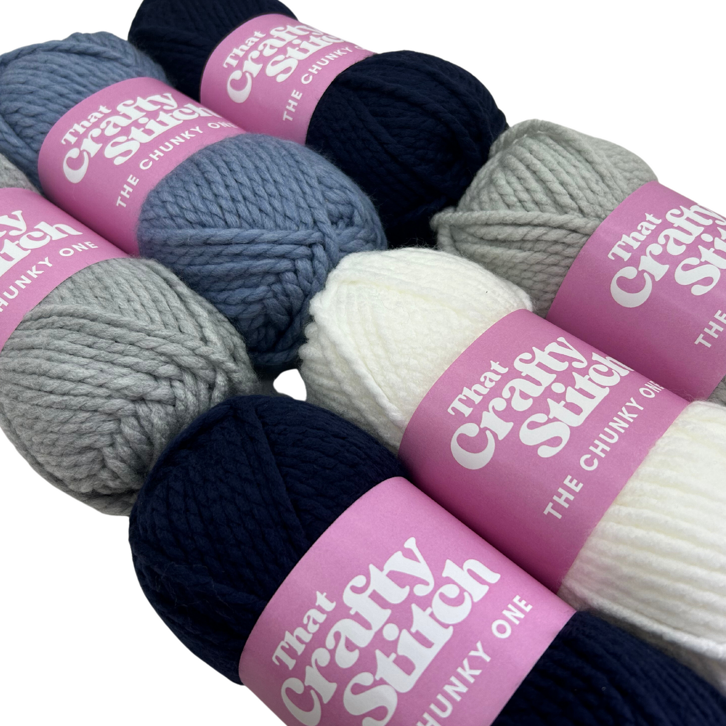 Nautical super chunky yarn bundle
