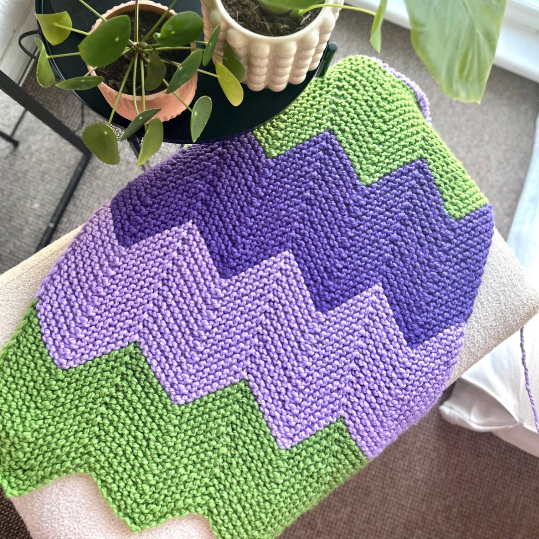 wavy blanket knitting pattern