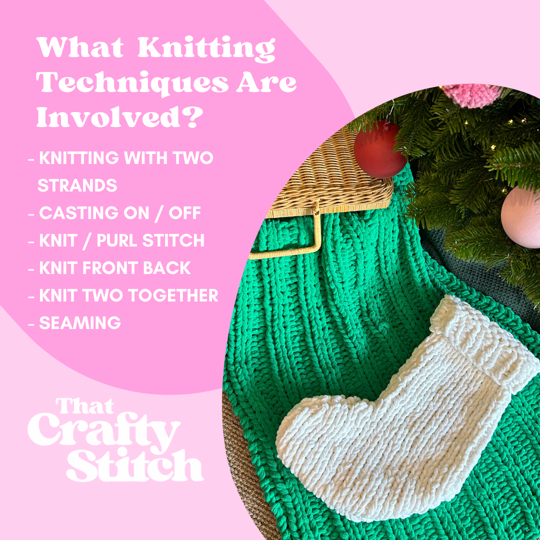 Christmas stocking knit kit