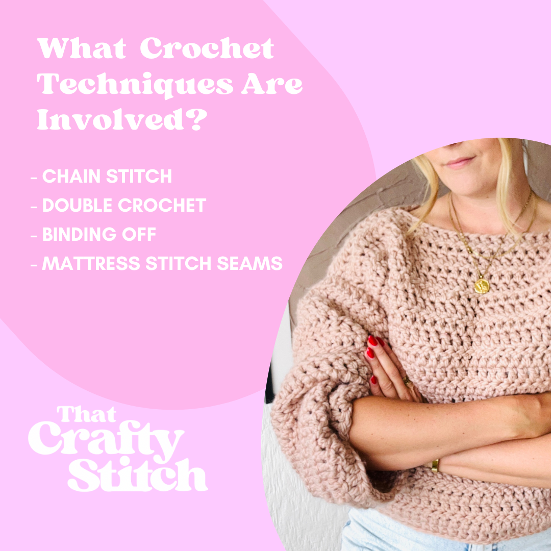 The Laura Crochet jumper kit - learn how to crochet - beginner friendly crochet kit