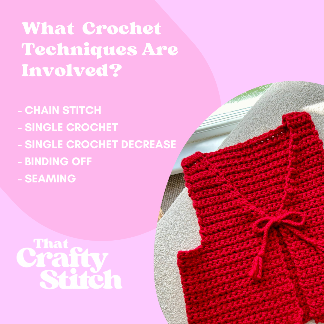 Tessa tie front crochet top - learn how to crochet - beginner crochet kit