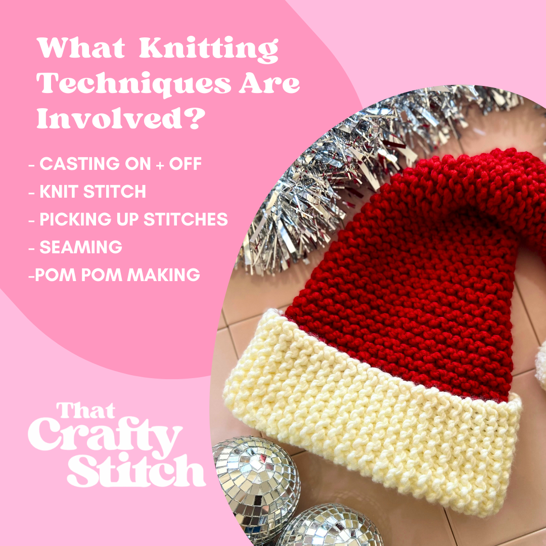 KNITTING KIT - Easy Santa Hat