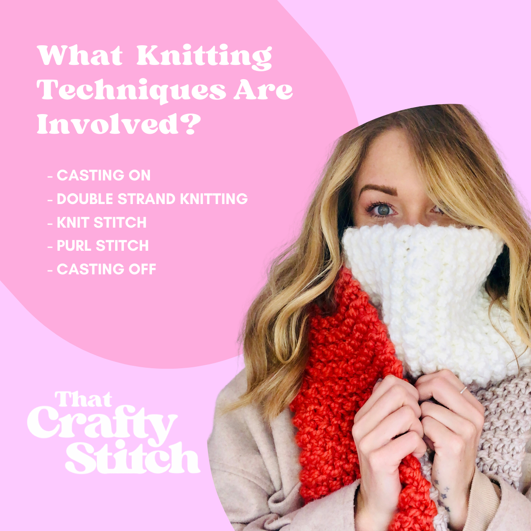 triple colour scarf knitting pattern