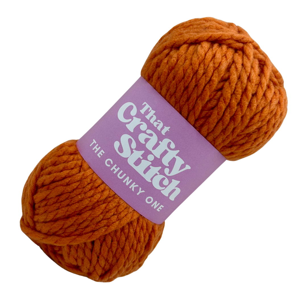 Burnt Orange Super Chunky Yarn Acrylic That Crafty Stitch