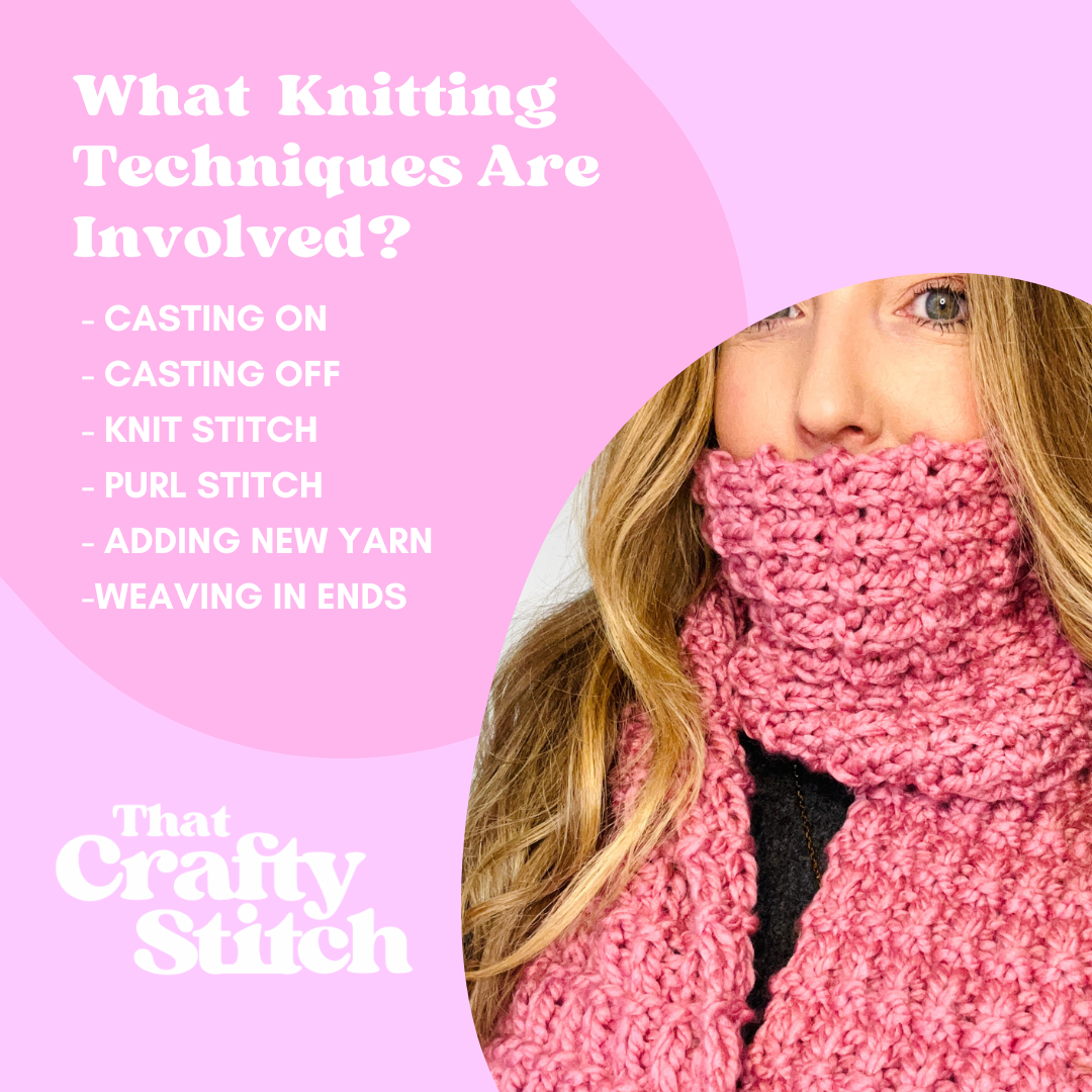 beginner friendly scarf knit kit