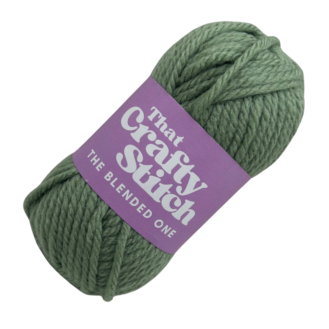 SUPER CHUNKY WOOL BLEND YARN Sage Green That Crafty Stitch