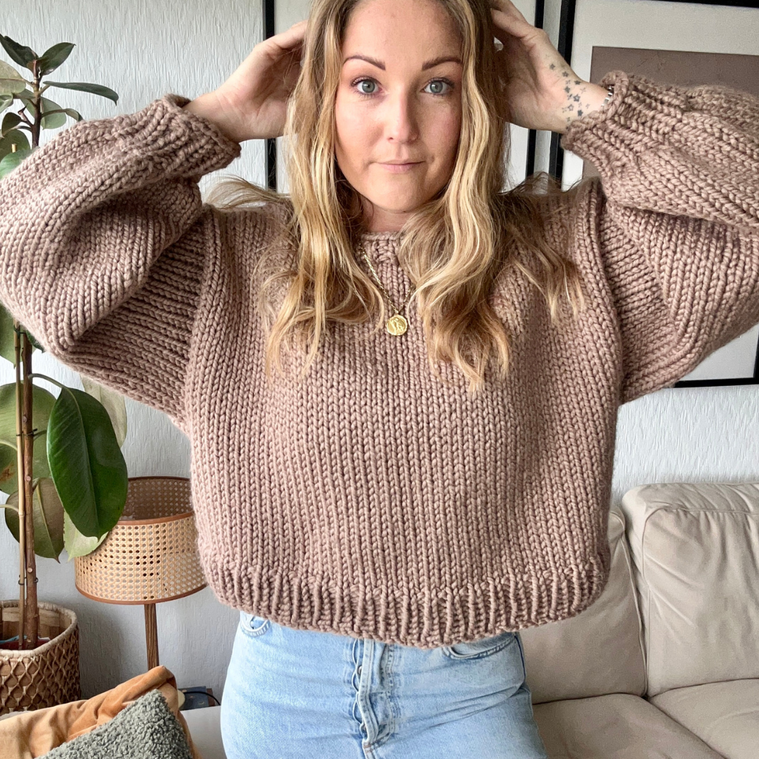 easy chunky jumper knitting pattern | beginner friendly jumper knitting pattern | digital download