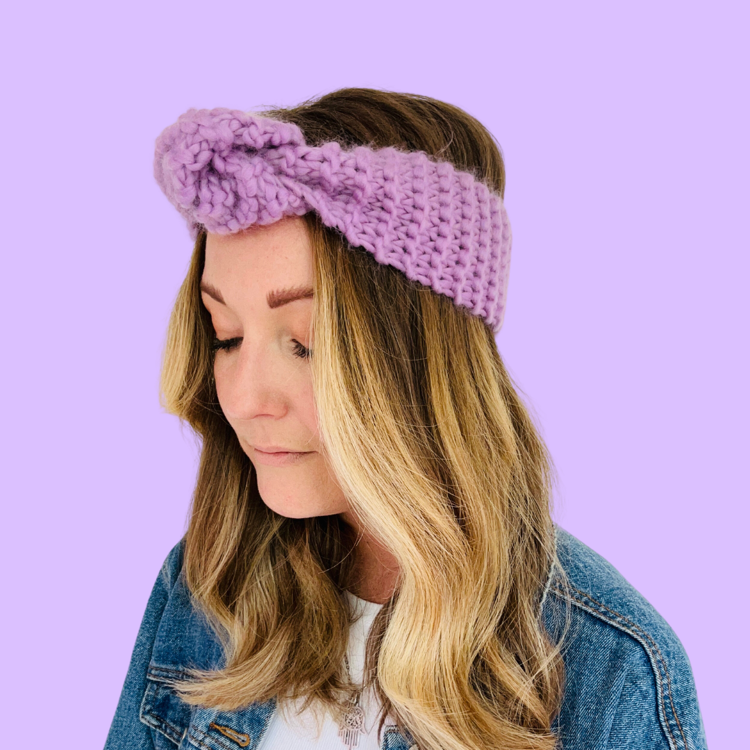 wool knotted headband knit kit