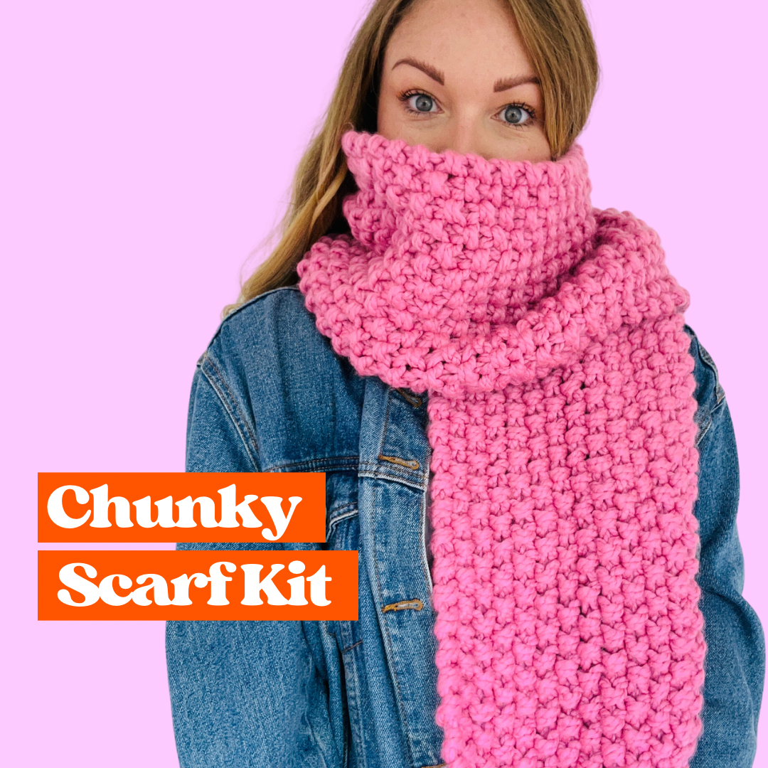 chunky scarf knitting kit