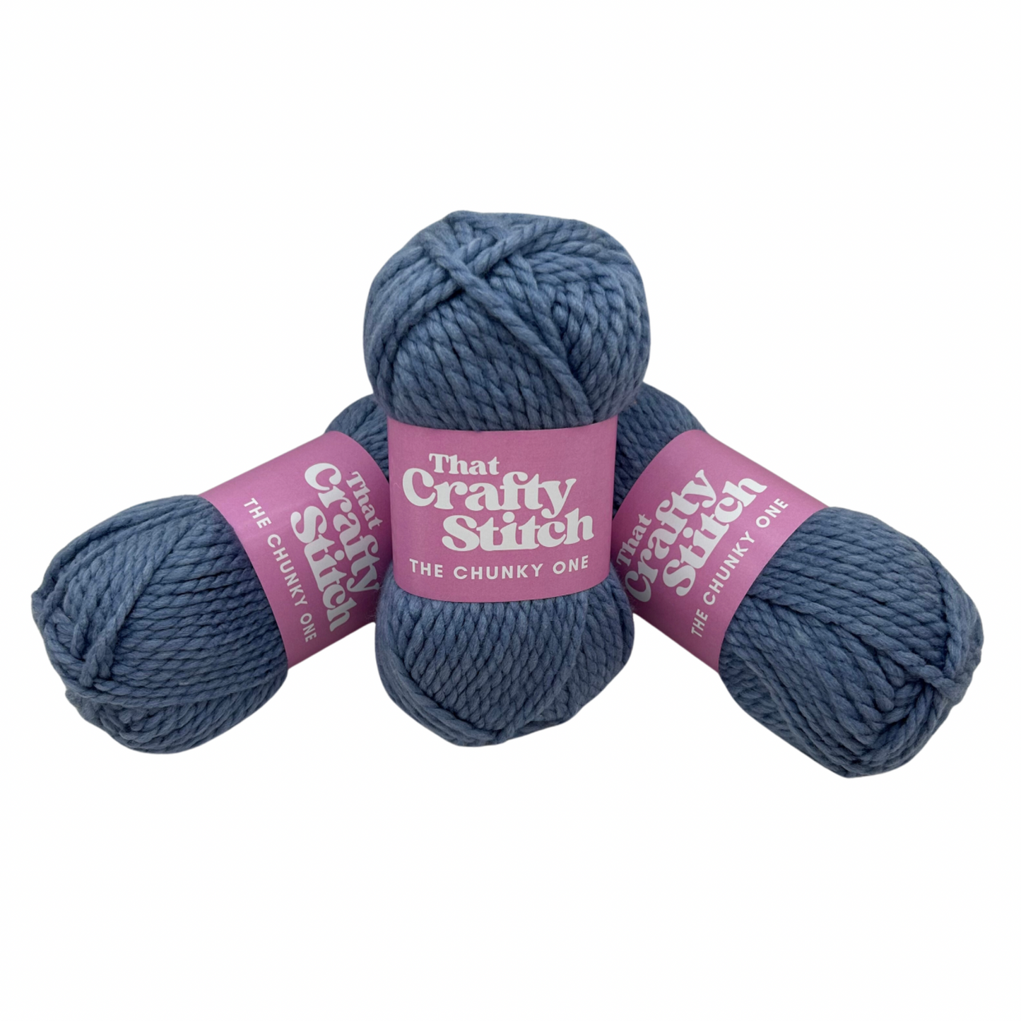 Denim blue super chunky yarn