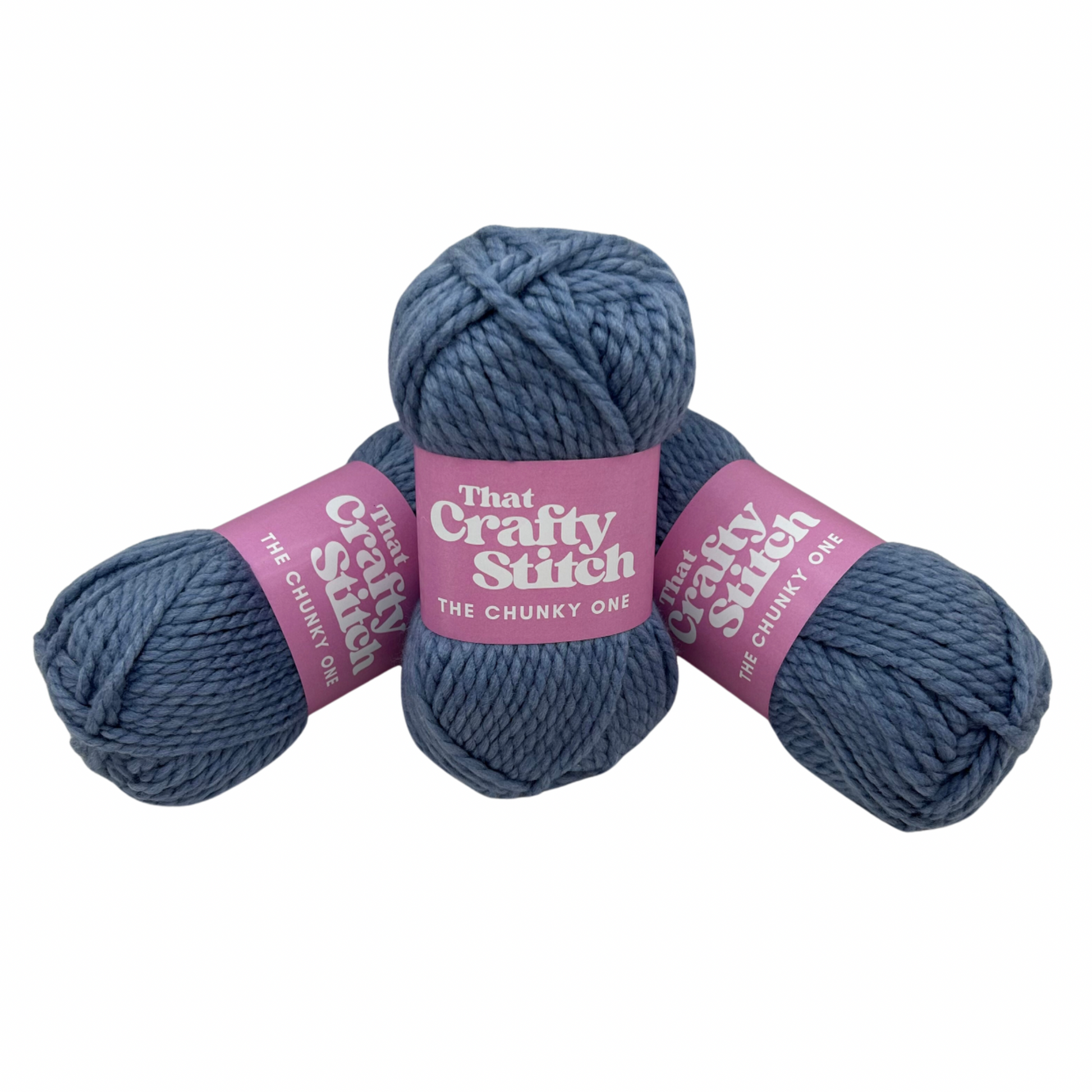Denim blue super chunky yarn