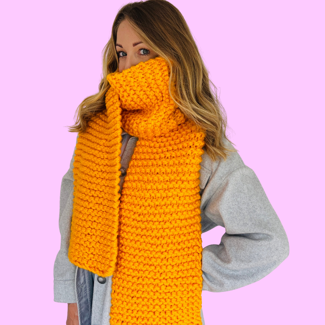 KNITTING KIT - Chunky Knit Stitch Scarf