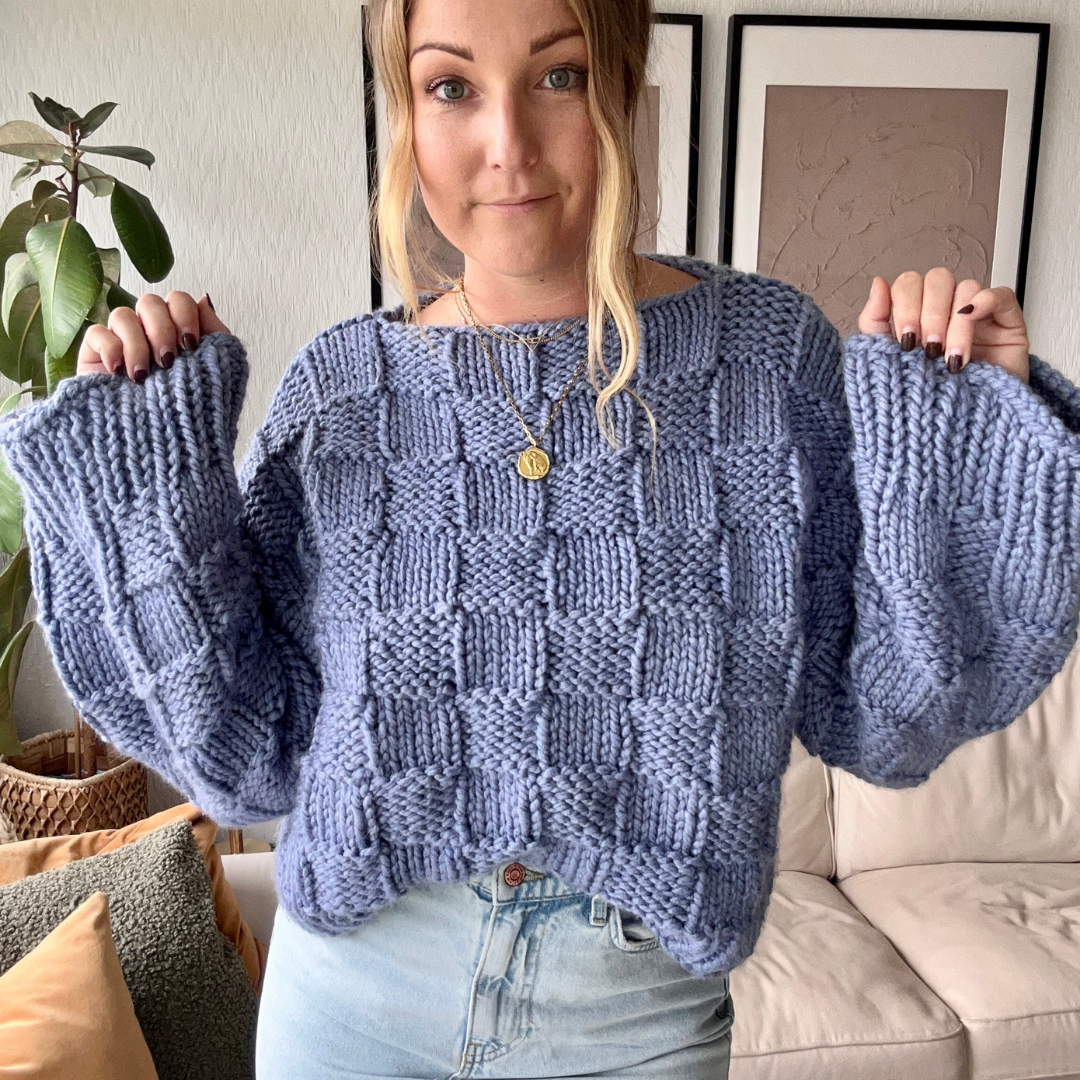 basket stitch chunky jumper pattern