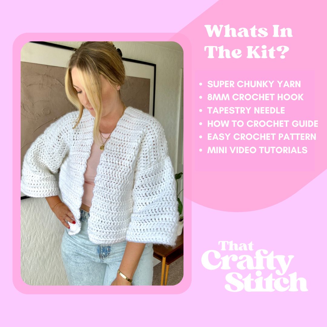CROCHET KIT - The Olivia Cardigan