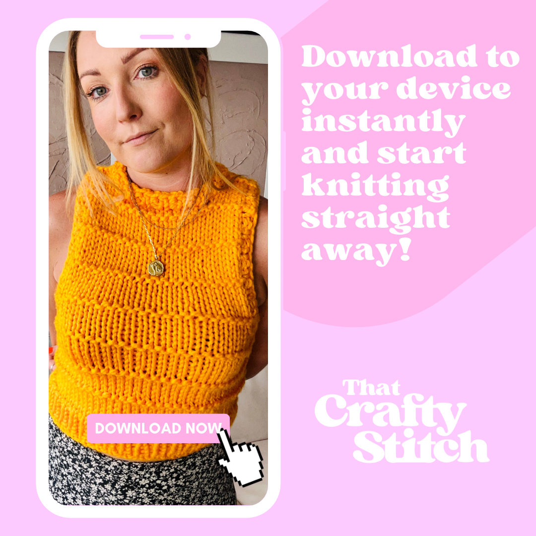 Sweater vest knitting pattern | chunky vest knitting pattern | digital download knitting pattern