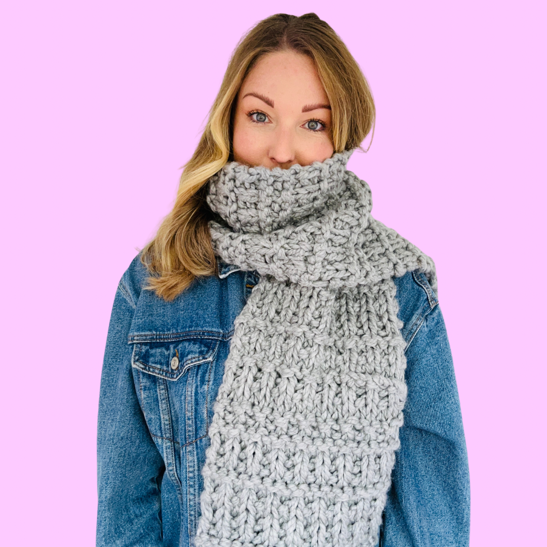 textured scarf knitting pattern