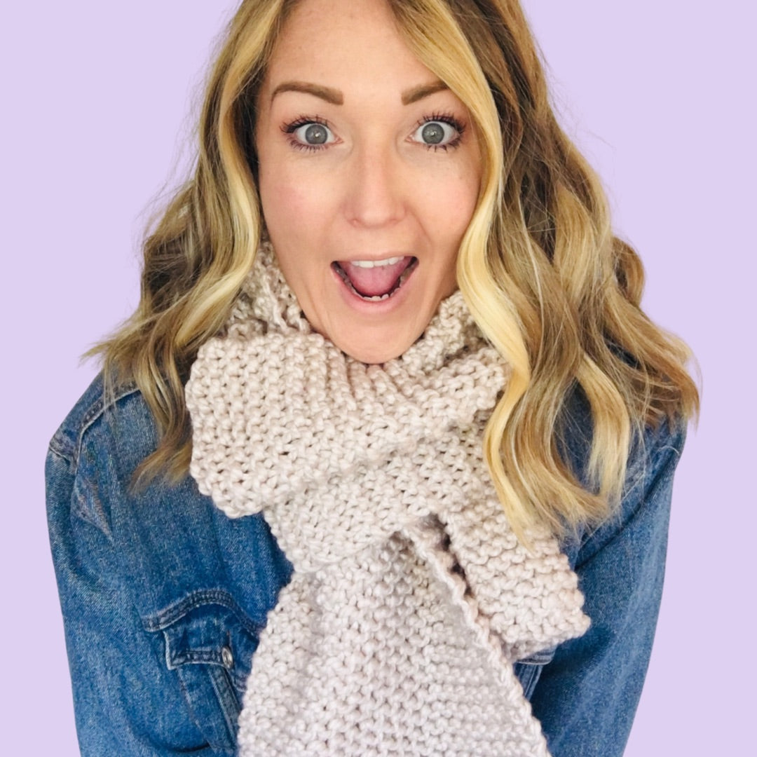 beginner scarf knitting pattern