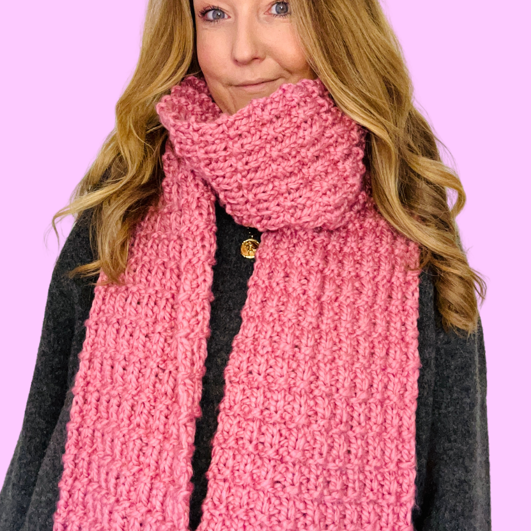 beginner friendly scarf knitting kit