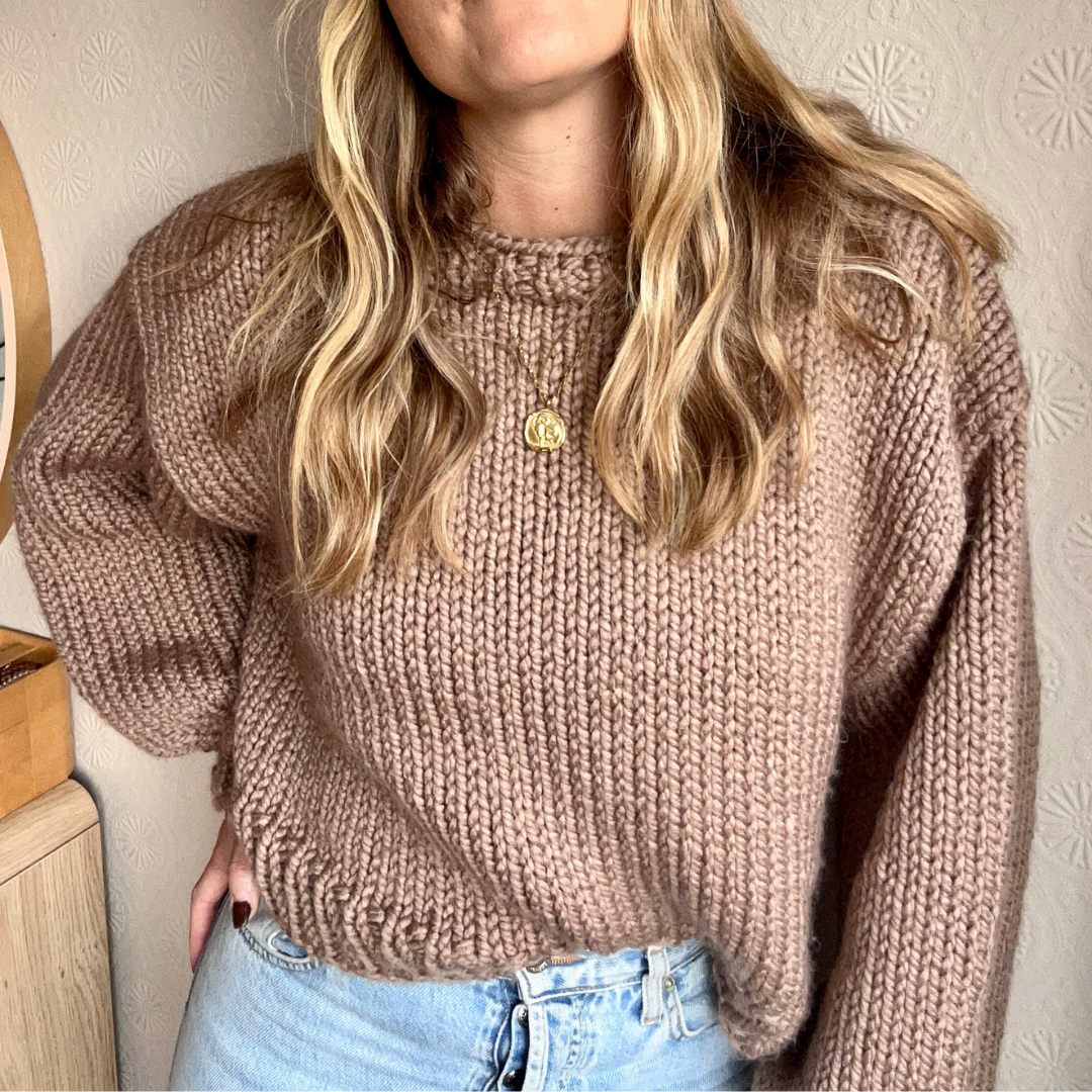 easy chunky jumper knitting pattern | beginner friendly jumper knitting pattern | digital download