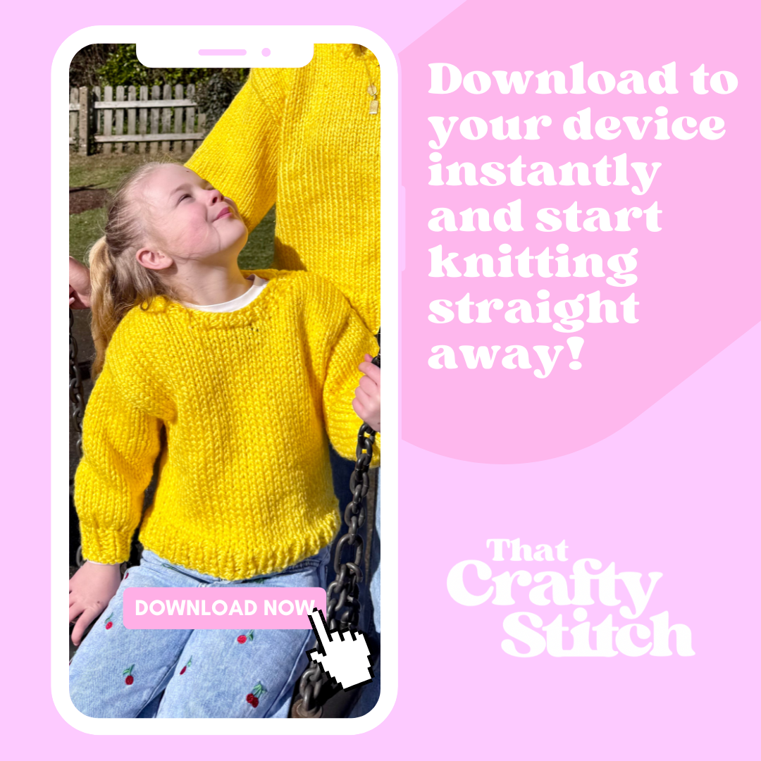 Mini chunky jumper knitting pattern | digital knitting pattern | easy Childs jumper pattern | kids sweater