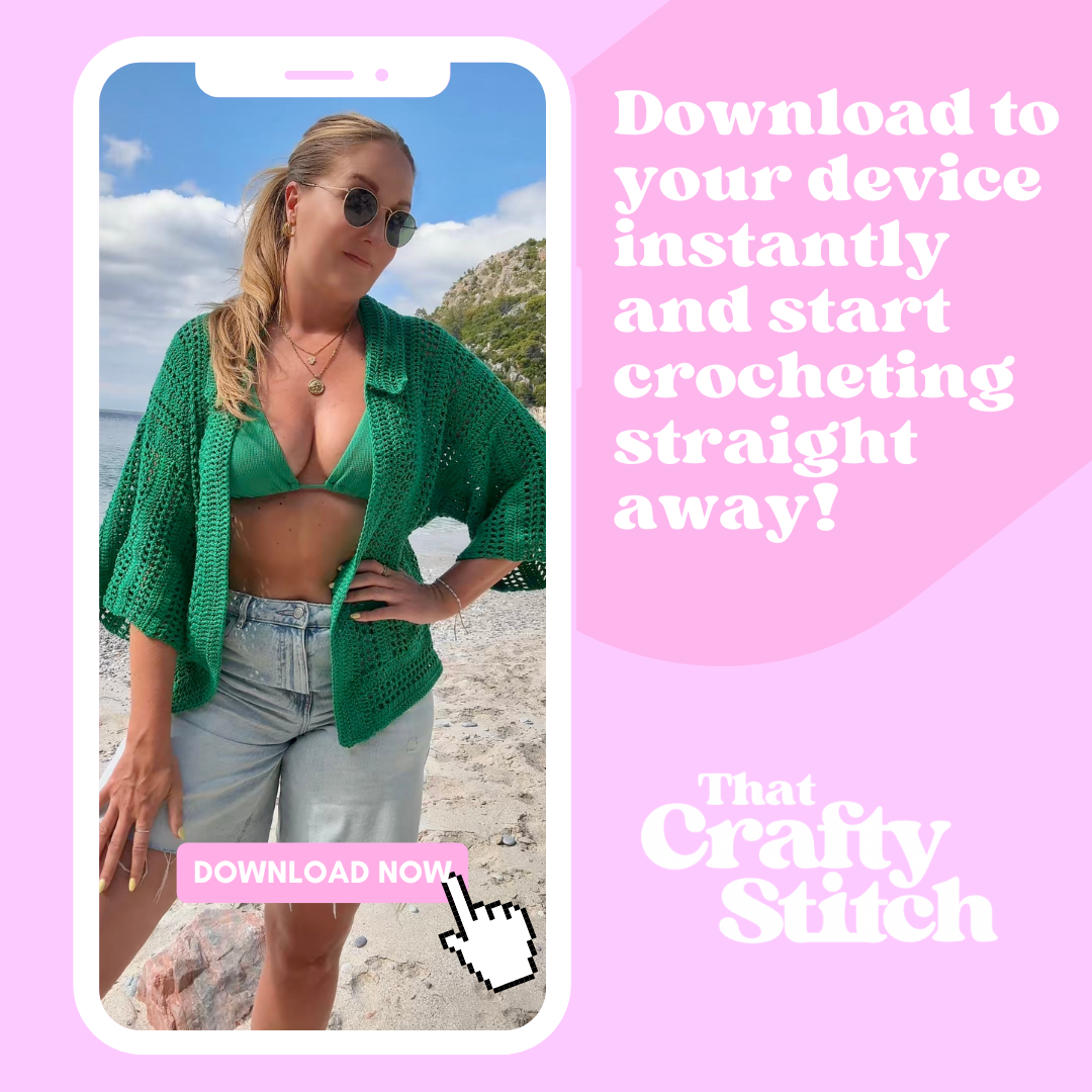 Summer crochet shirt pattern | digital crochet pattern | confident beginner crochet project | Capri Crochet Shirt Pattern