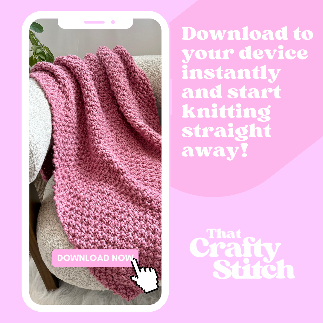 Irish Moss Stitch Blanket Knitting Pattern | Digital Knitting Pattern | Beginner friendly knit blanket