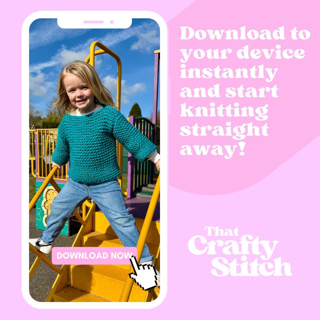 Mini jumper knitting pattern | digital knitting pattern | Childs jumper knit pattern | easy kids sweater