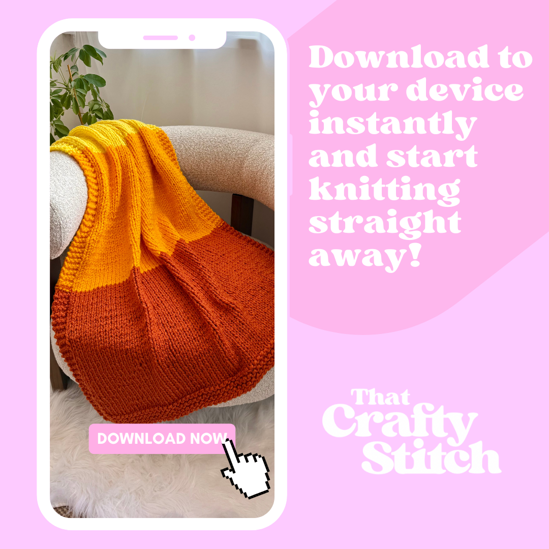 Triple Block Blanket Knitting pattern | digital download knitting pattern | beginner friendly blanket pattern