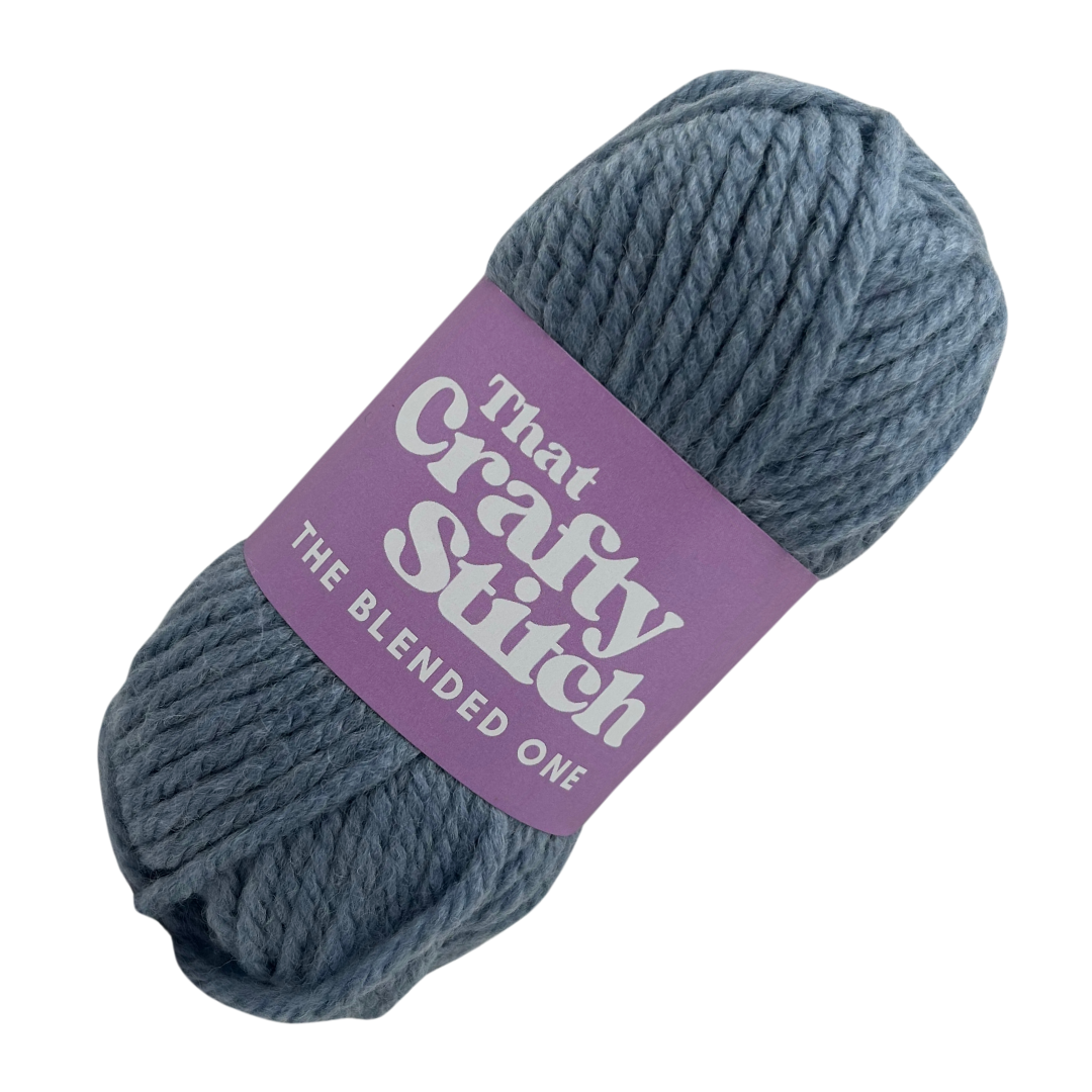 SUPER CHUNKY WOOL BLEND YARN Azure Blue That Crafty Stitch