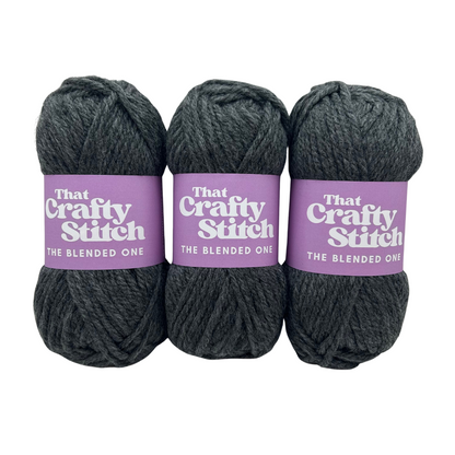 super chunky wool blend yarn - charcoal grey