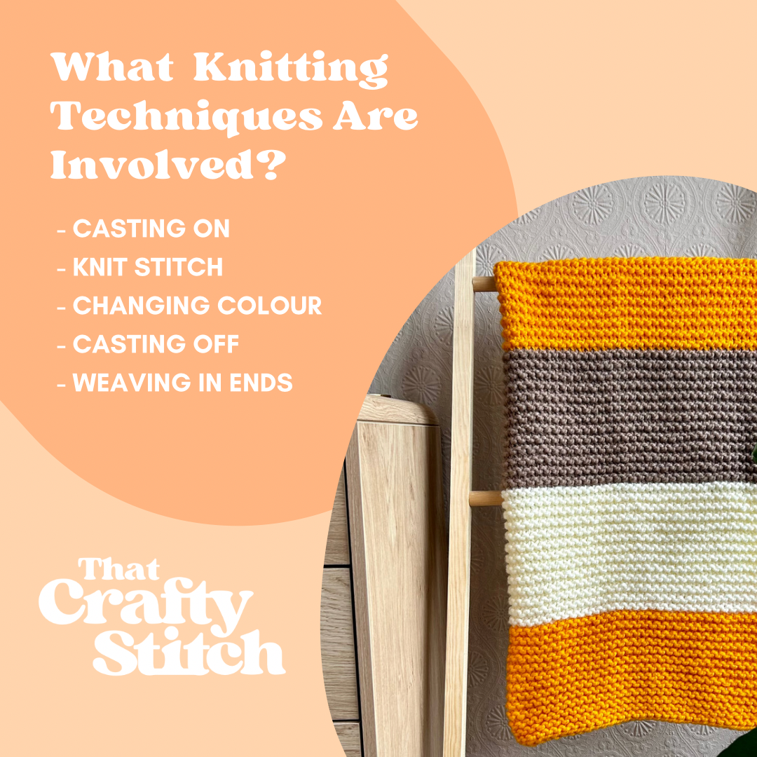 Striped blanket knit kit