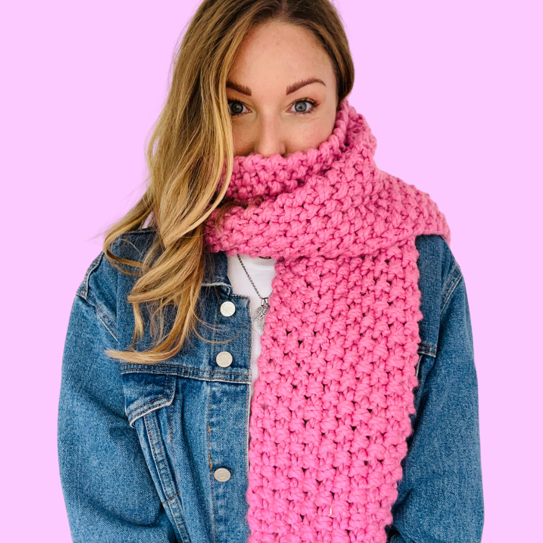 super chunky scarf knitting kit